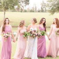 Mismatched Pink Bridesmaid Dresses - Alexi Lee Photography