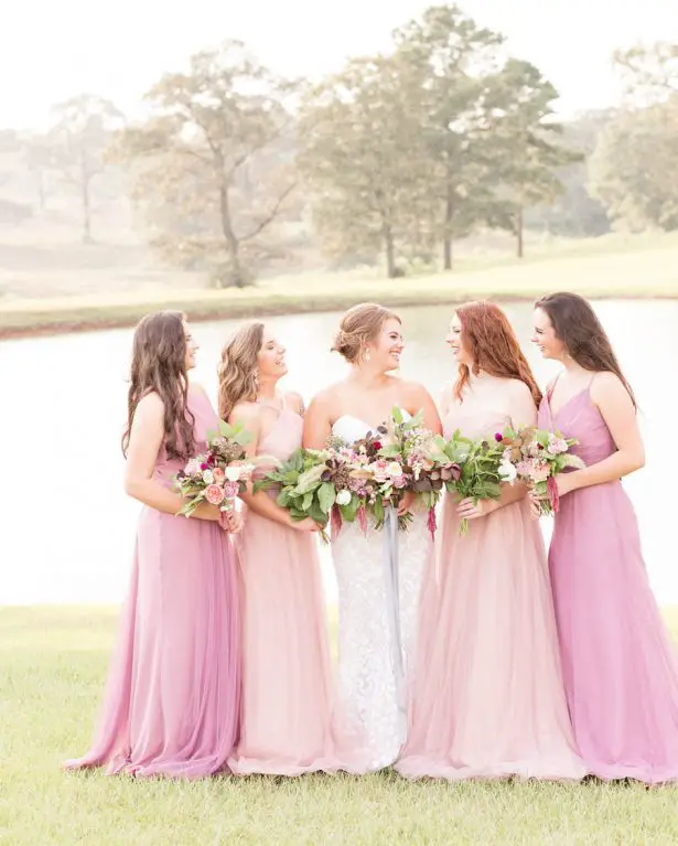 Mismatched Pink Bridesmaid Dresses - Alexi Lee Photography