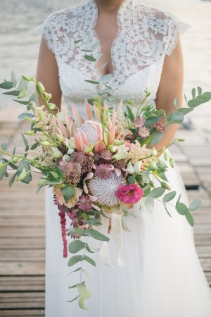 Protea wedding bouquet- Photography: Irene Fucci