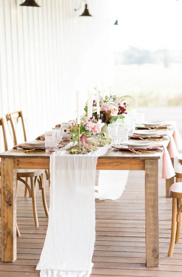 Rustic Elegance Wedding Tablescape - Alexi Lee Photography