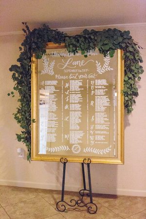 Wedding Seating Chart - Paige Vaughn Photography