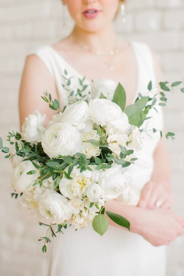 White Wedding Bouquet - Paige Vaughn Photography