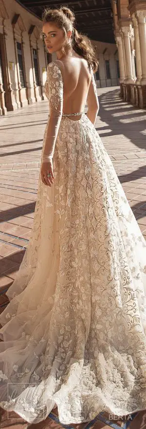 Winter Wedding Dress - Berta Seville Wedding Dress Collection #weddingdress #bridalgown