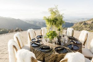 Black and Gold Wedding Tablescape - Love and You Photography