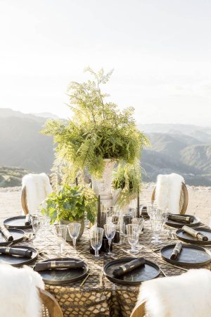 Black and Gold Wedding Tablescape - Love and You Photography