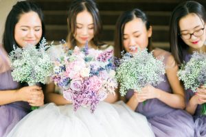 Bridal Party Lavender Bouquets - Donna Lams Photo