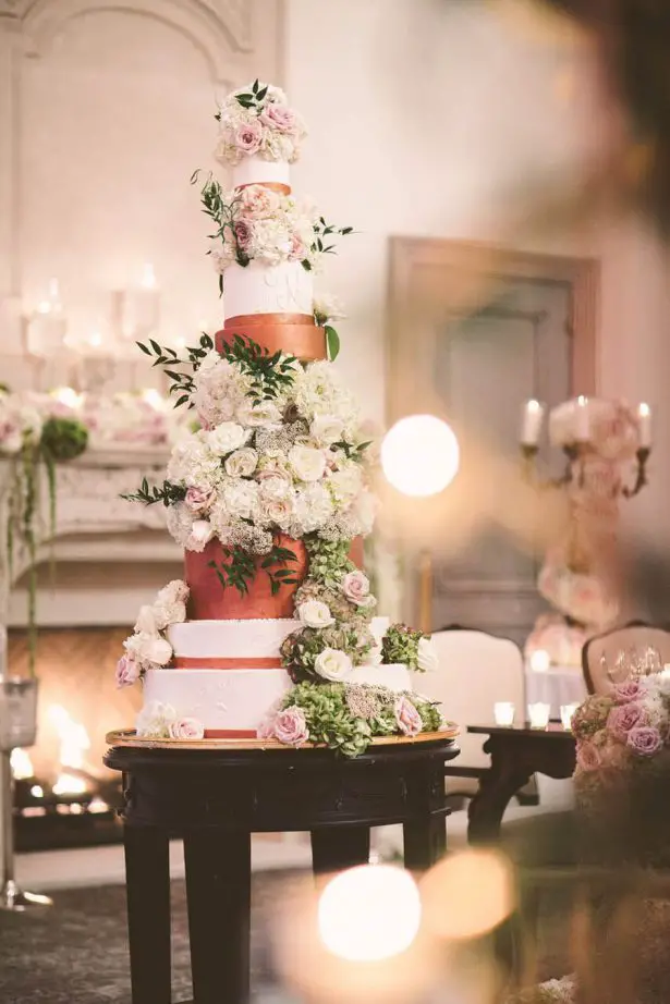 Floral Wedding Cake - Julian Ribinik Photography