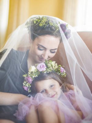 Flower Girl and Bride - Anna Schmidt Photography