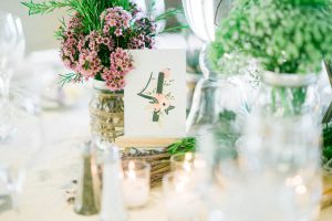 Wedding Table Number - Donna Lams Photo