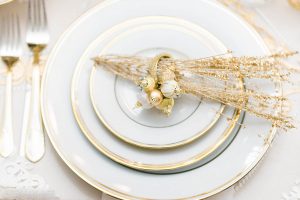 Glamorous Wedding Plate Setting Decor - Lula King Photography