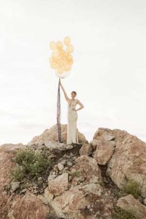 Gold and Black Engagement Balloons - Love and You Photography