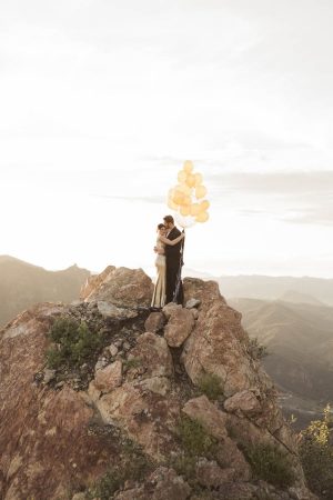 Gold and Black Engagement Photo - Love and You Photography
