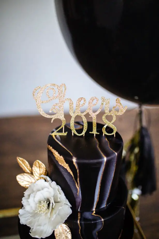New Years Eve Cake Topper - Sparrow and Gold Photography