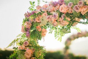 Pink Garden Wedding Arch - Donna Lams Photo