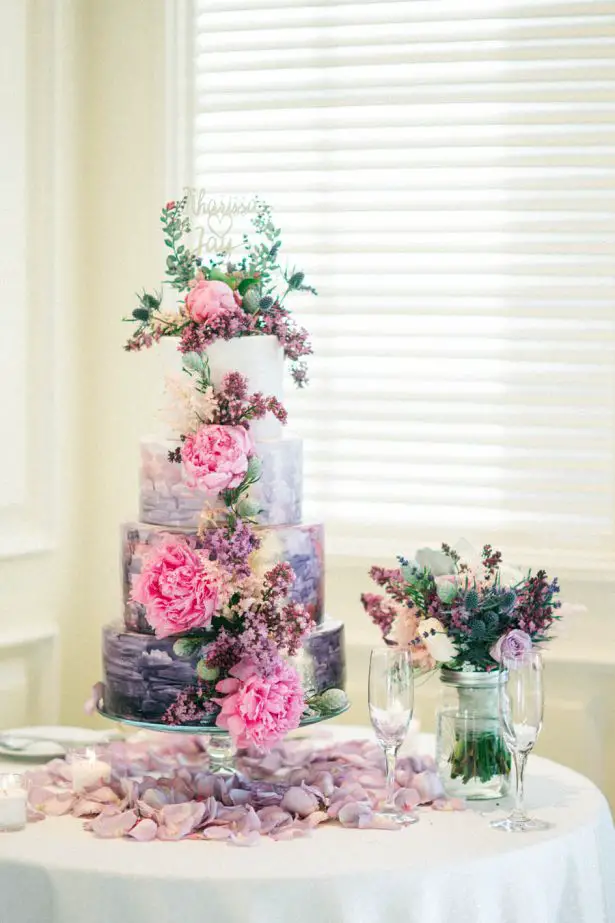 Ultra Violet Wedding Cake - Donna Lams Photo