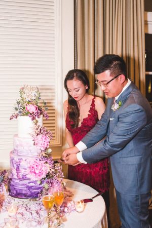 Purple Wedding Cake - Donna Lams Photo