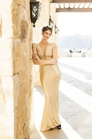Sexy Gold Wedding Dress - Love and You Photography
