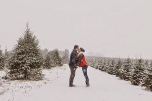 Snow Engagement Picture - Megan Saul Photography