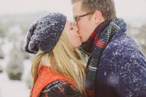 Snow Engagement Picture - Megan Saul Photography