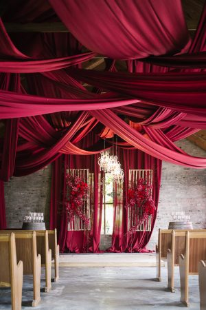 Burgundy Wedding Ceremony Decor - Photography: Tasha Seccombe