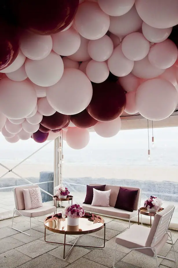 Burgundy Wedding Decor Balloons - Photography: My Little Company Photography