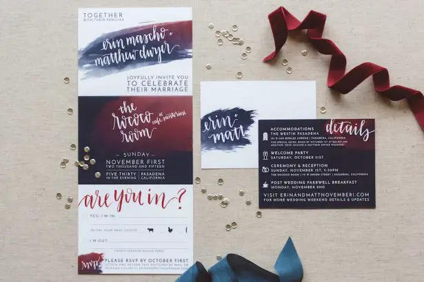Burgundy Wedding Stationery - 009. HoneyFitz Events - Anna Delores Photography - Song & Pen