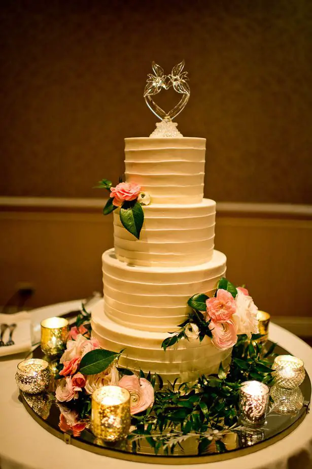 Classic White Wedding Cake - Photography: Mosca Studio
