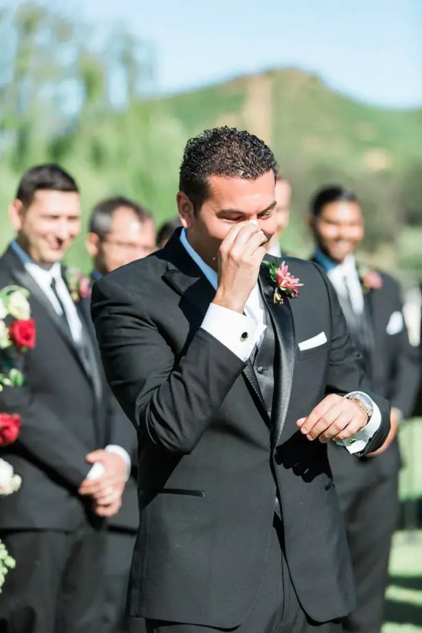 Emotional Groom - Jenny Quicksall Photography