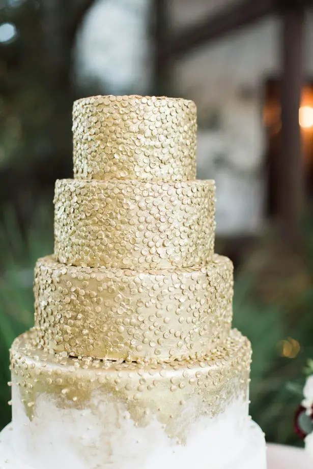 Gold Wedding Cake - Jenny Quicksall Photography