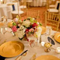 Gold Wedding Table - Photography: Mosca Studio