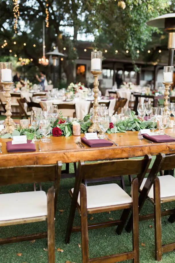 Long Wedding Table Tablescape - Jenny Quicksall Photography