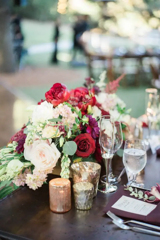 Ranch Wedding Centerpiece - Jenny Quicksall Photography