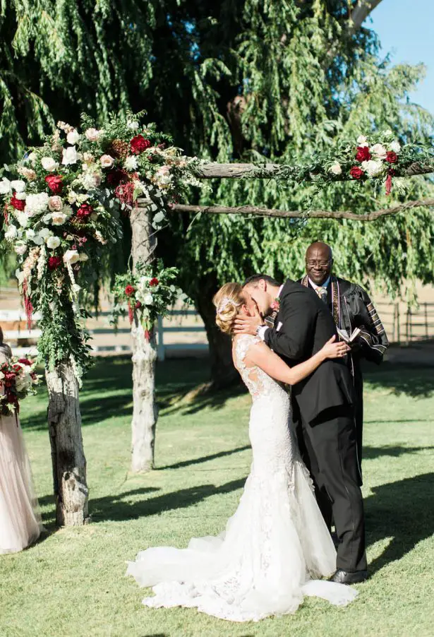Wedding First Kiss - Jenny Quicksall Photography