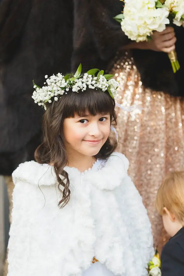 Winter wedding flower girl - Don Mears Photography