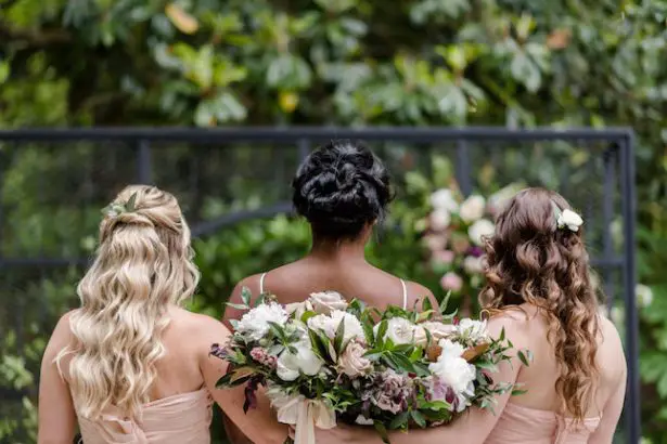 Bold and romantic bridal party bouquets - KVC Photography