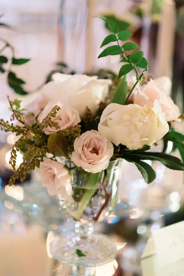Classic White Wedding Centerpiece - ​Jana Williams Photography​