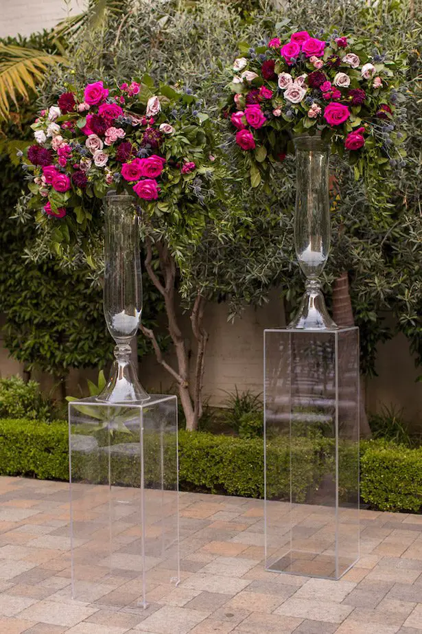 Fuchsia Wedding Ceremony Flowers - Embrace Life Photography