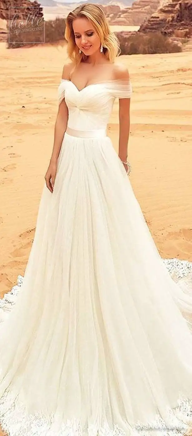 Simple Wedding Dress by Oksana Mukha