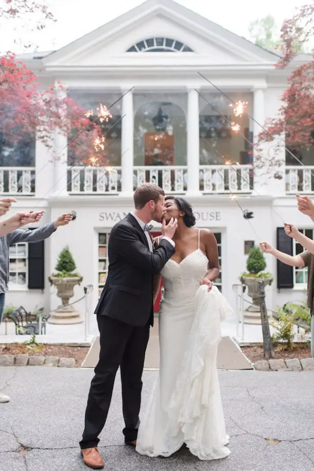 Wedding exit with sparklers - KVC Photography