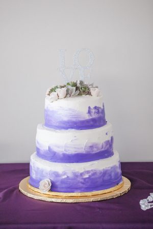 Ultra Viole Wedding Cake- Casey Hendrickson Photography