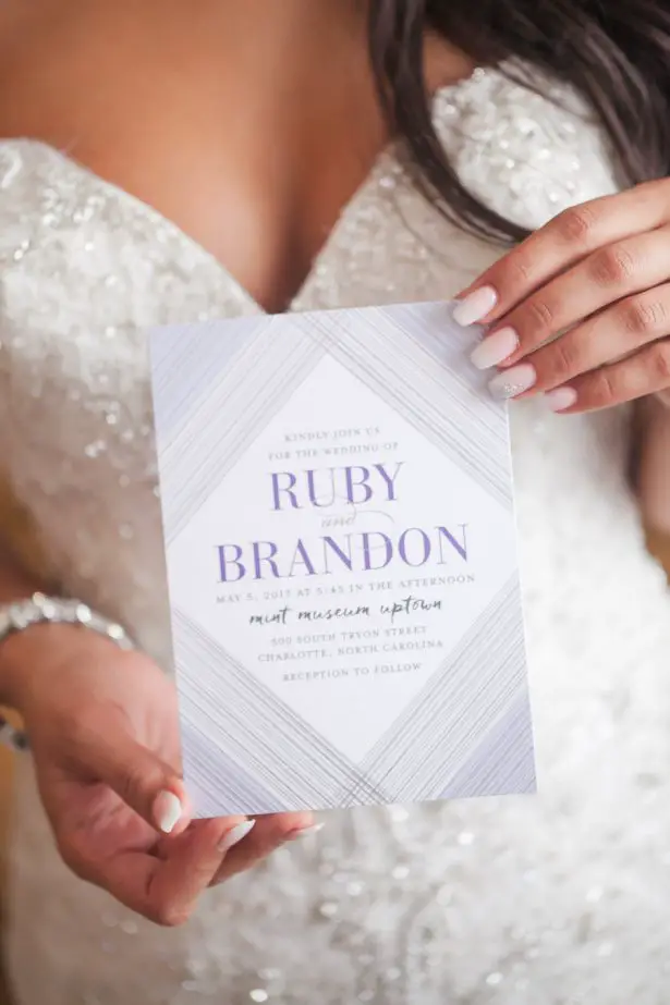 Purple Wedding Invitation - Casey Hendrickson Photography
