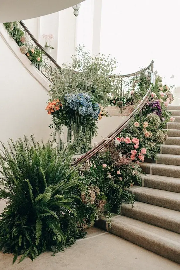 Wedding Staircase Decor - Photography: Meghan Kay Sadler 