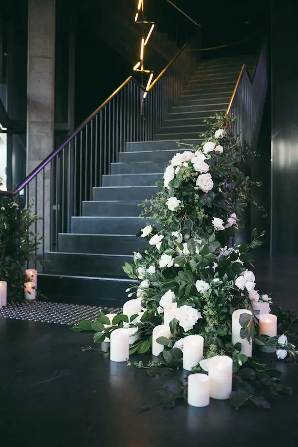 Wedding Staircase Decor - Photography: Hikari