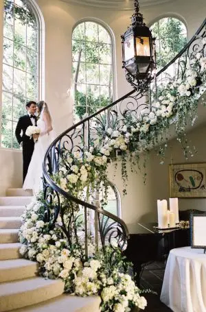 Wedding Staircase Decor - Jose Villa Photography