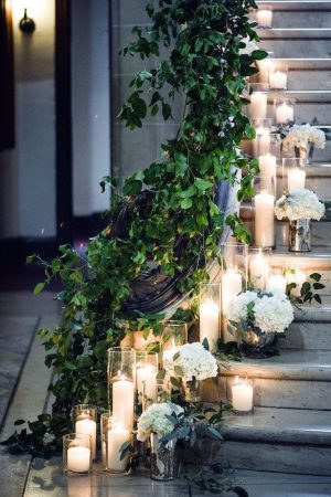 Wedding Staircase Decor - Amanda Miller Photography