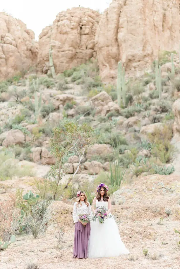 Bohemian bride and bridesmaid photo - Jade Min Photography LLC
