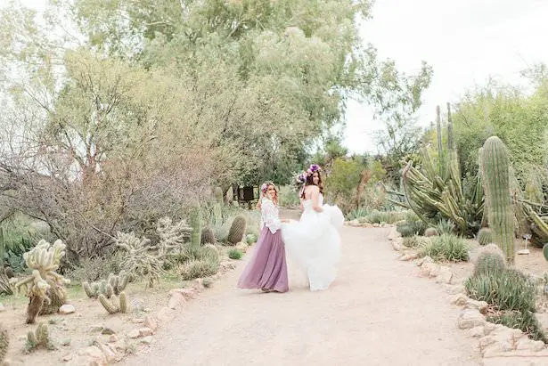 Bohemian bride and bridesmaid photo - Jade Min Photography LLC