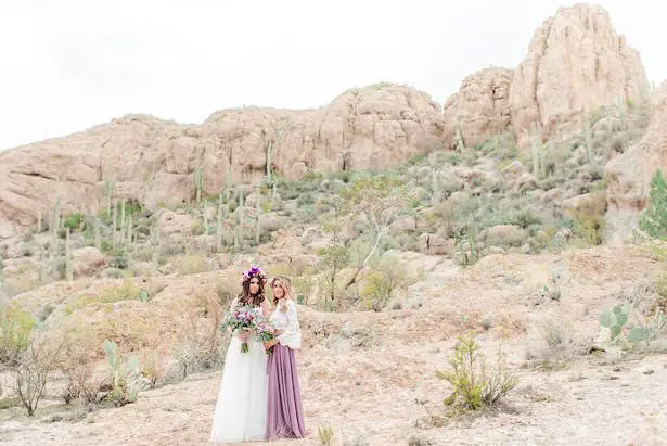 Bohemian bride and bridesmaid photo - Jade Min Photography LLC