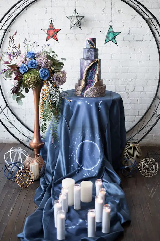 Celestial Wedding Cake Table - Vanessa Anne Photography
