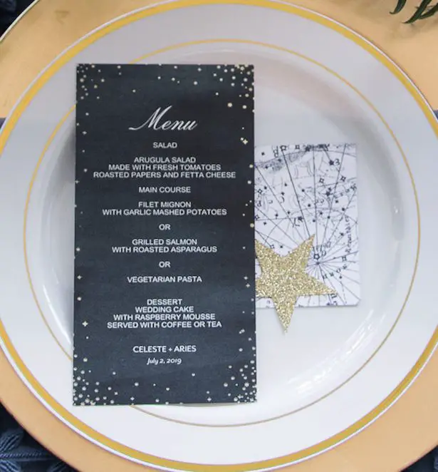 Celestial Wedding Menu by Shutterfly - Vanessa Anne Photography